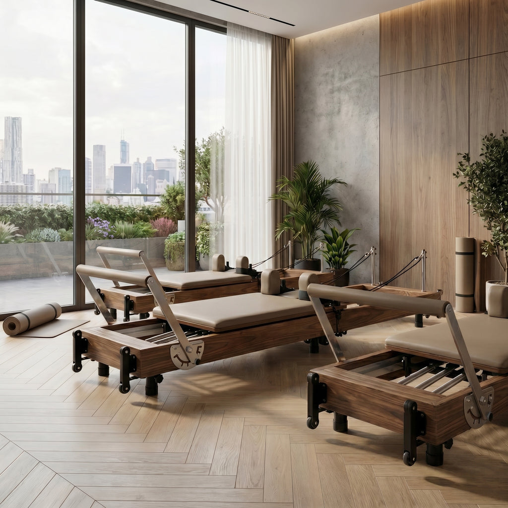 Janet Elite La Force Studio Bundle – Luxury Walnut Pilates Reformers